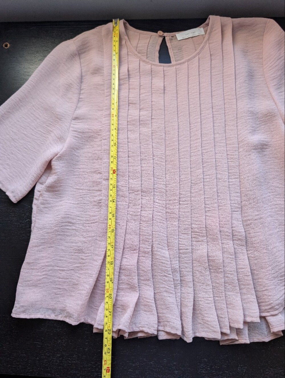 Oak + Fort White Ruffled Blouse in Blush - Picture 6 of 7
